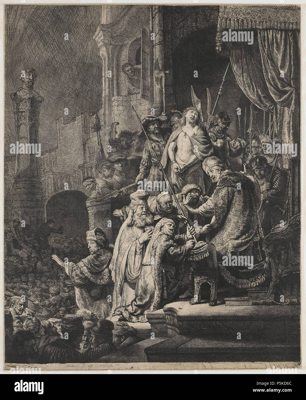 Christ before Pilate  1636. N/A 158 B077 Rembrandt Stock Photo