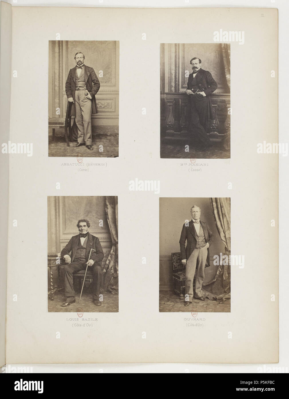 76 Album des députés au Corps législatif entre 1852-1857-p19 Stock Photo