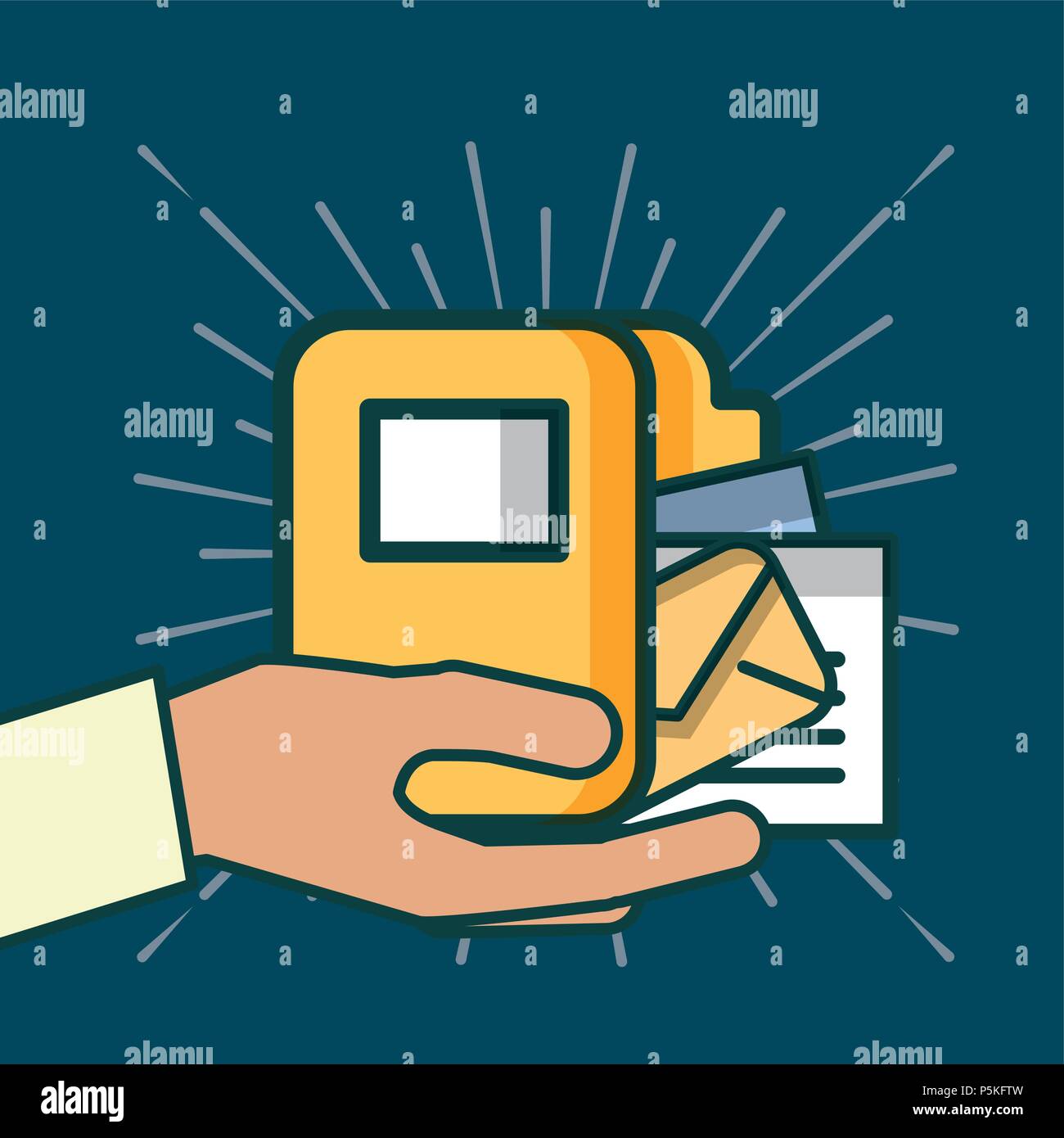 office supplies and people Stock Vector