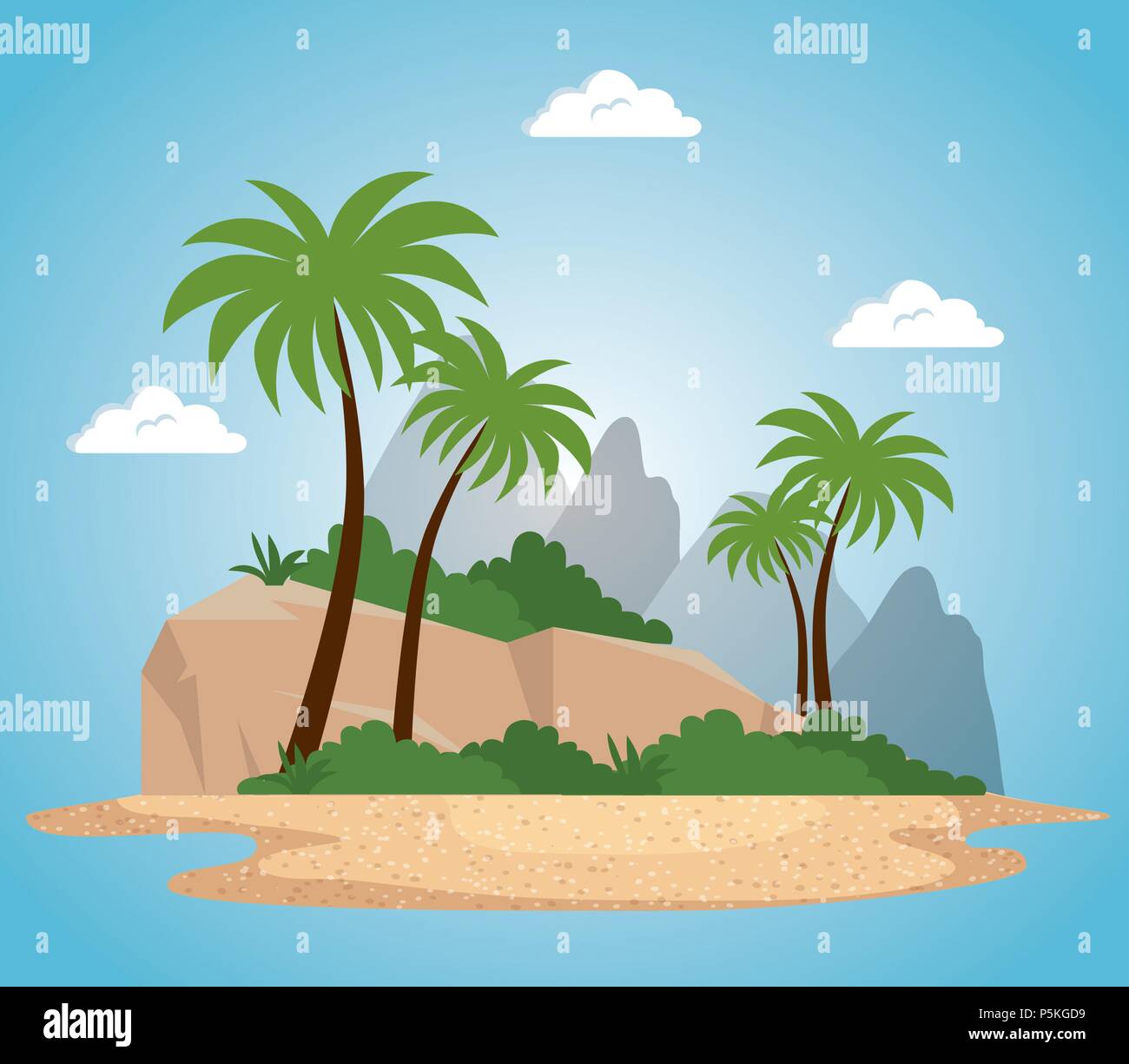 summer holidays beach scene Stock Vector Image & Art - Alamy