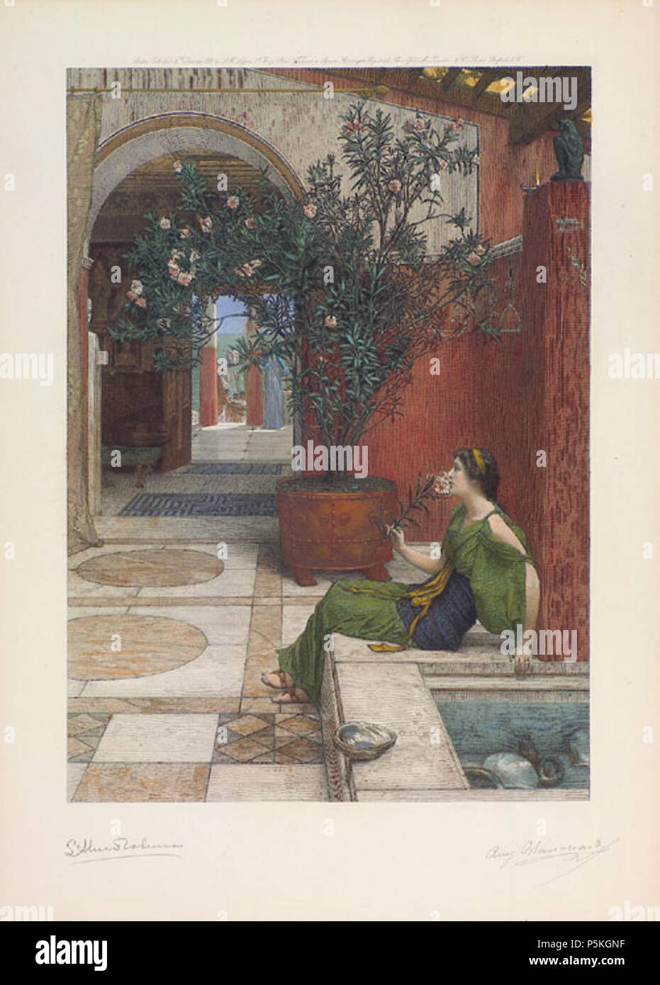 N A Dutch British Painter Draughtsman Etcher And Illustrator N A 86 Alma Tadema The Oleander Stock Photo Alamy