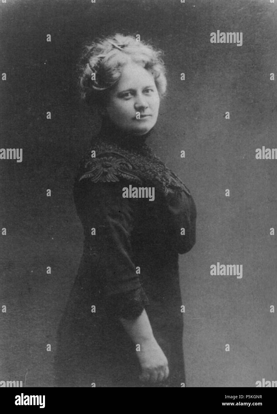 N/A. English: Photograph of the Finnish teacher Alma Heikkinen of Viitasaari. 1909. Unknown 86 AlmaHeikkinen Stock Photo