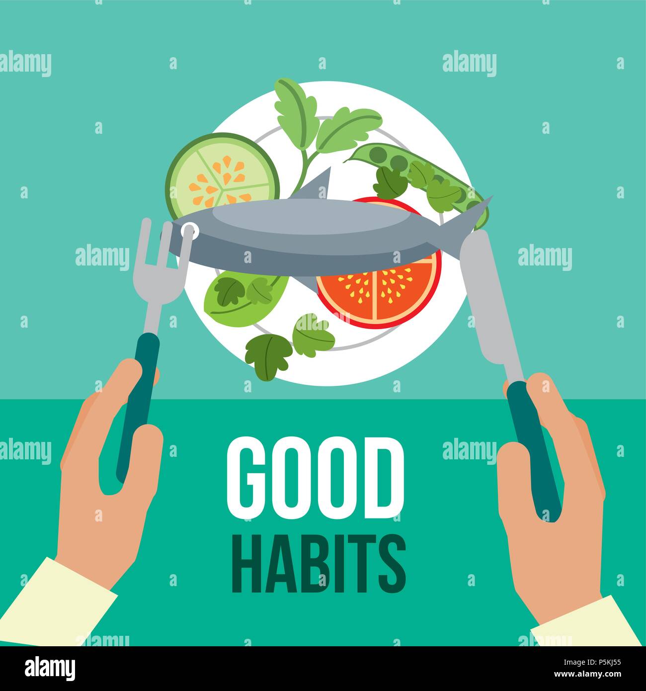 boy and girl healthy good habits Stock Vector Image & Art Alamy