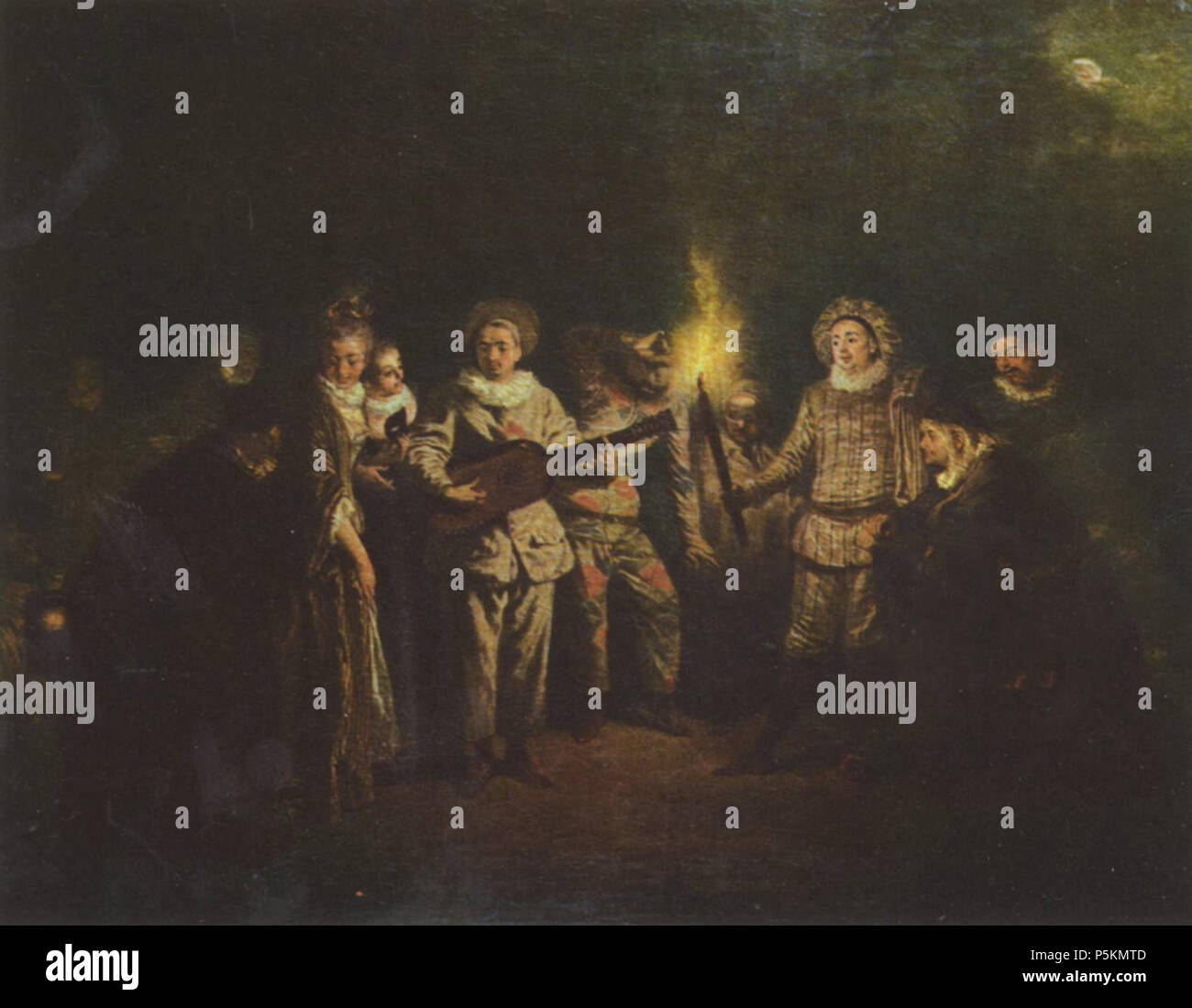 Deutsch: Die italienische Komödie (L'amour au théâtre italien) circa