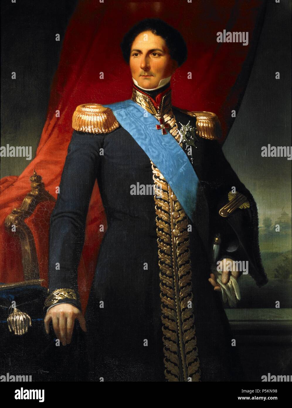King Charles XIV Johan Bernadotte of Sweden 1763-1844 by XIXth century artist. Museum: GRIPSHOLM CASTLE. Stock Photo