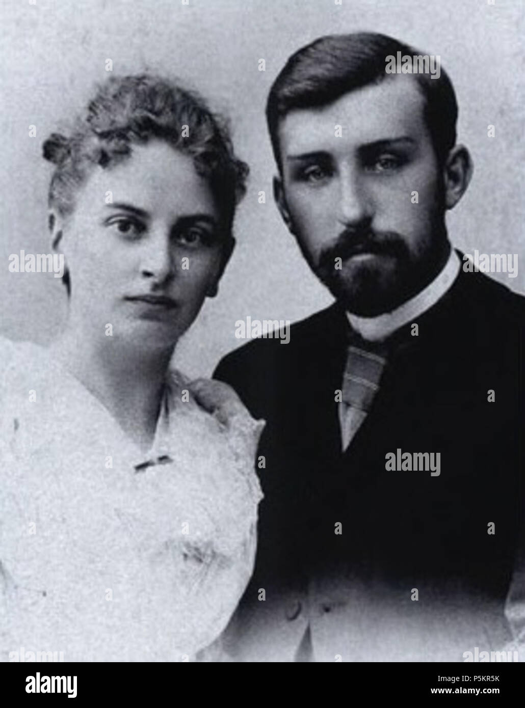 N/A. :       1895  . 1895. Unknown 122 Armand with husband 1895 Stock Photo