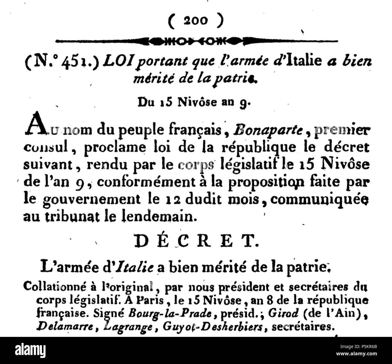 124 Armee dItalie bien merite de la patrie Stock Photo Alamy