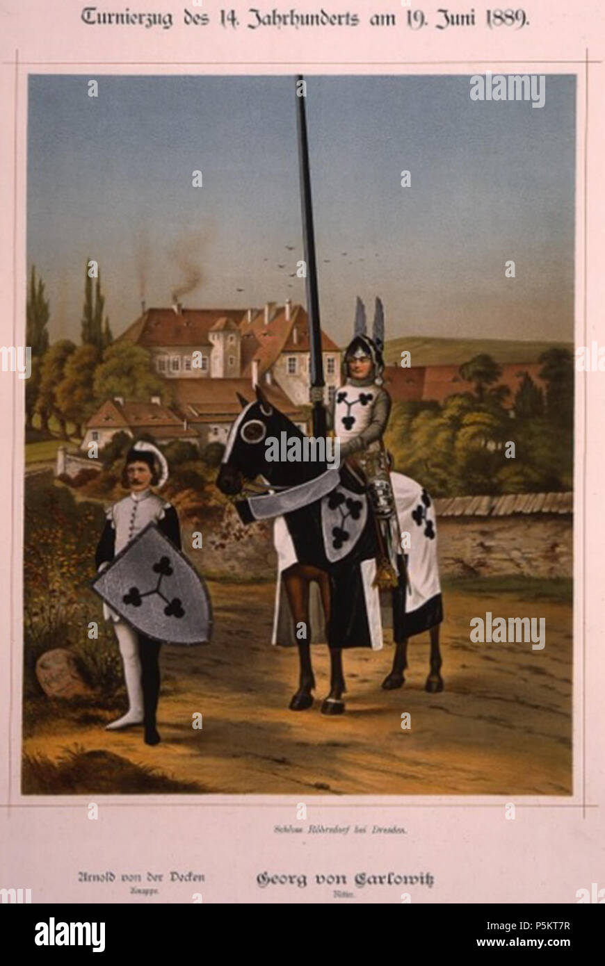 N/A. English: Arnold von der Decken on a postcard from the year 1889 showing a 14th-century outfit on a tournament . 15 February 2013, 13:43:29. Unknown 128 Arnold von der Decken (1865-1923) Stock Photo