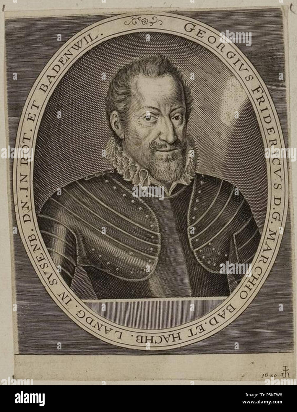 N/A. Grafik Aus Dem Klebeband Nr. 1 Der Fürstlich Waldeckschen  Hofbibliothek Arolsen Motiv: Markgraf Georg Friedrich Von Baden-Durlach .  1620. Unknown 129 Arolsen Klebeband 01 279 3 Stock Photo - Alamy