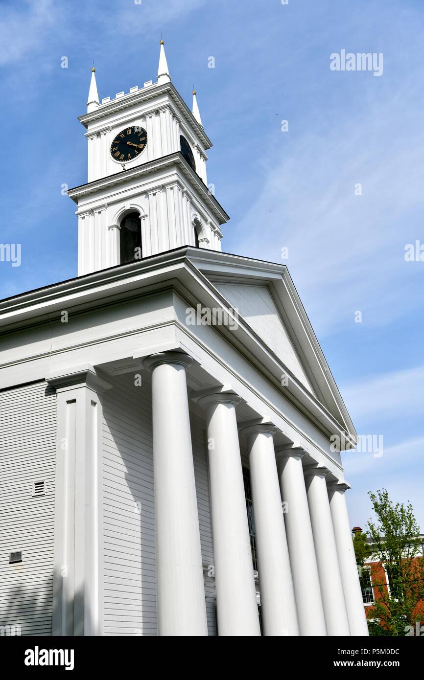 Federated church in Edgartown, Martha's Vineyard, Massachusetts, USA Stock Photo