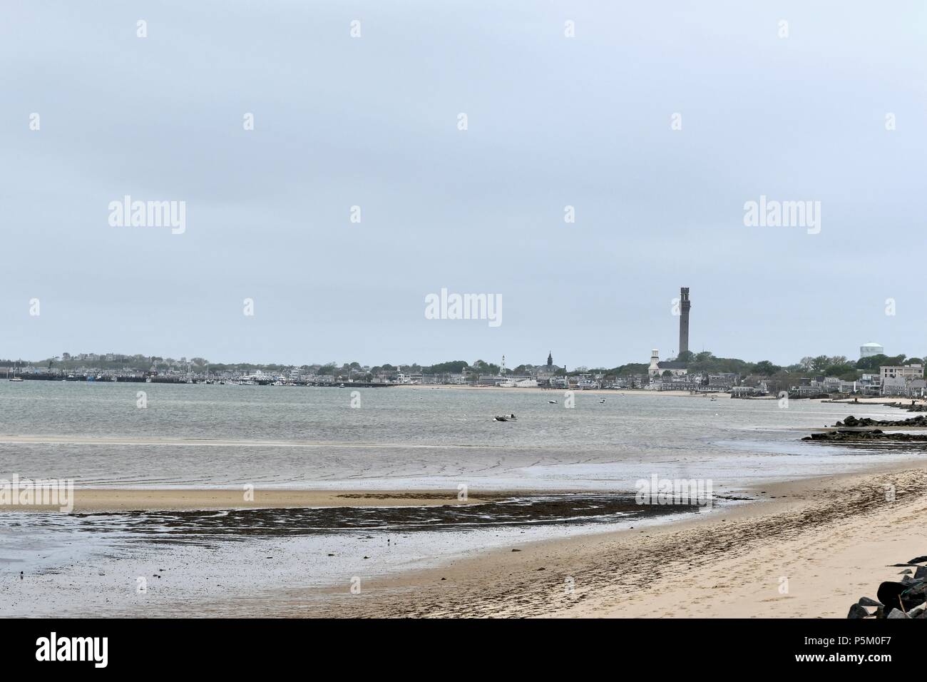 Provincetown, Massachusetts, USA. Provincetown is at the most northern top of Cape Cod and it is also the site of the Mayflowers landing in 1620. Stock Photo