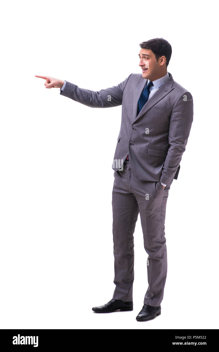 Businessman isolated on white background Stock Photo - Alamy