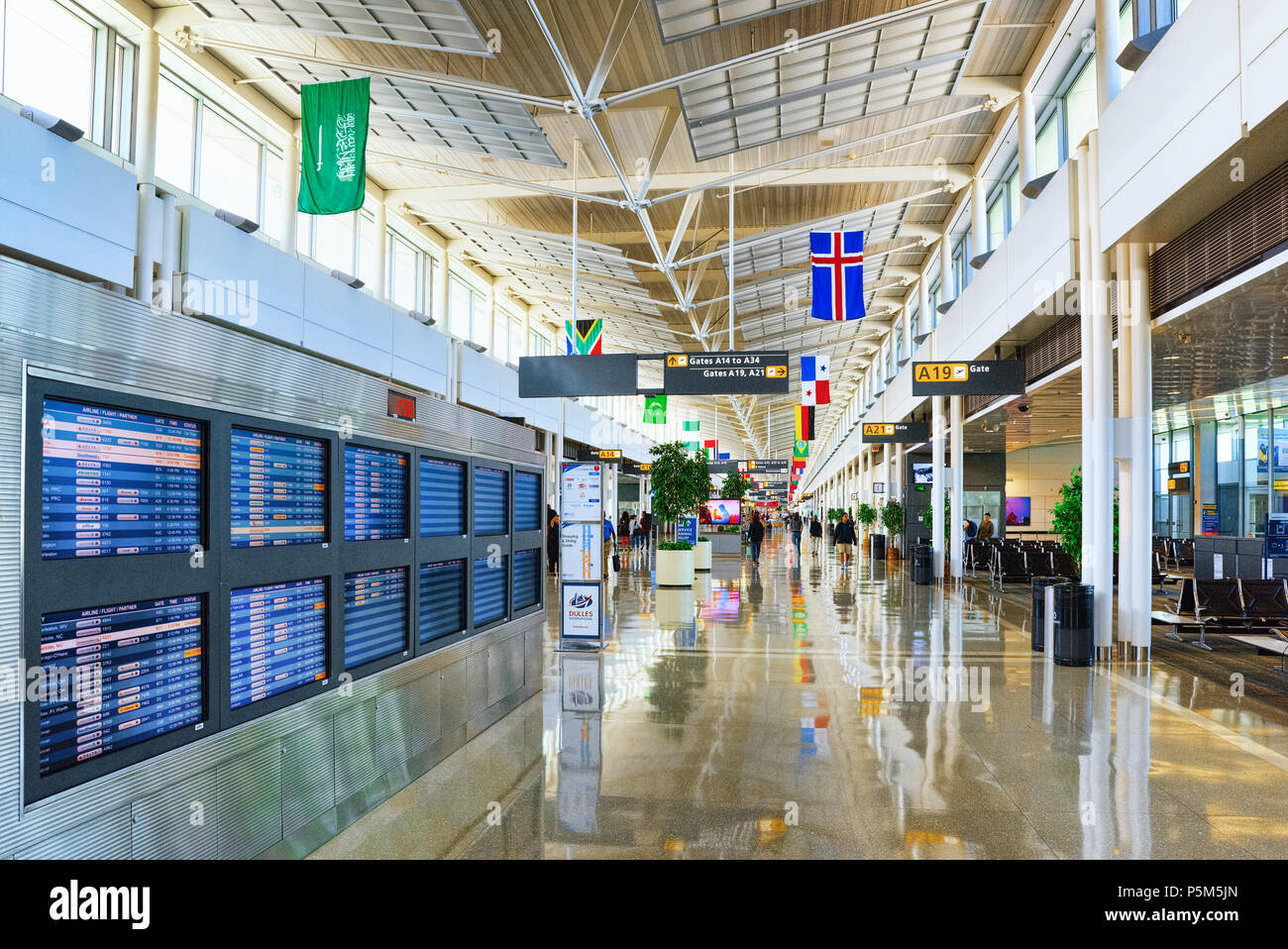 Washington, DC, USA September 11,2017 Interior, inside Dulles