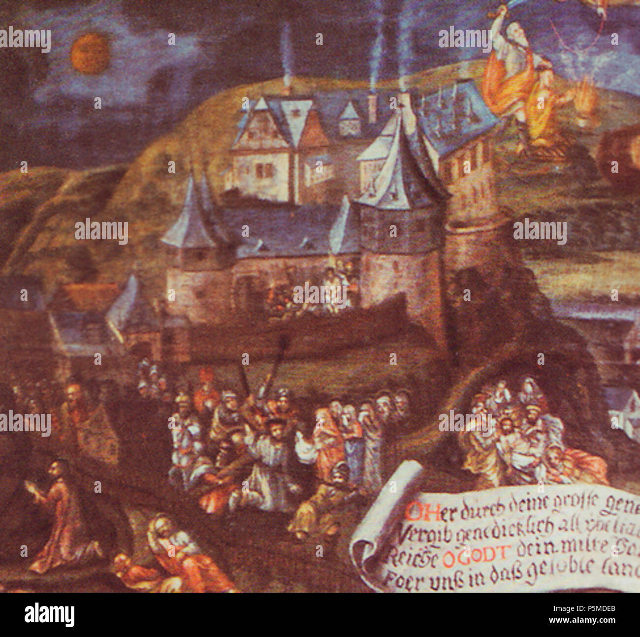 N/A. Älteste Ansicht von Burg Bilstein . 1561. Maler nicht bekannt 249 Burg Bilstein aelteste Ansicht Stock Photo