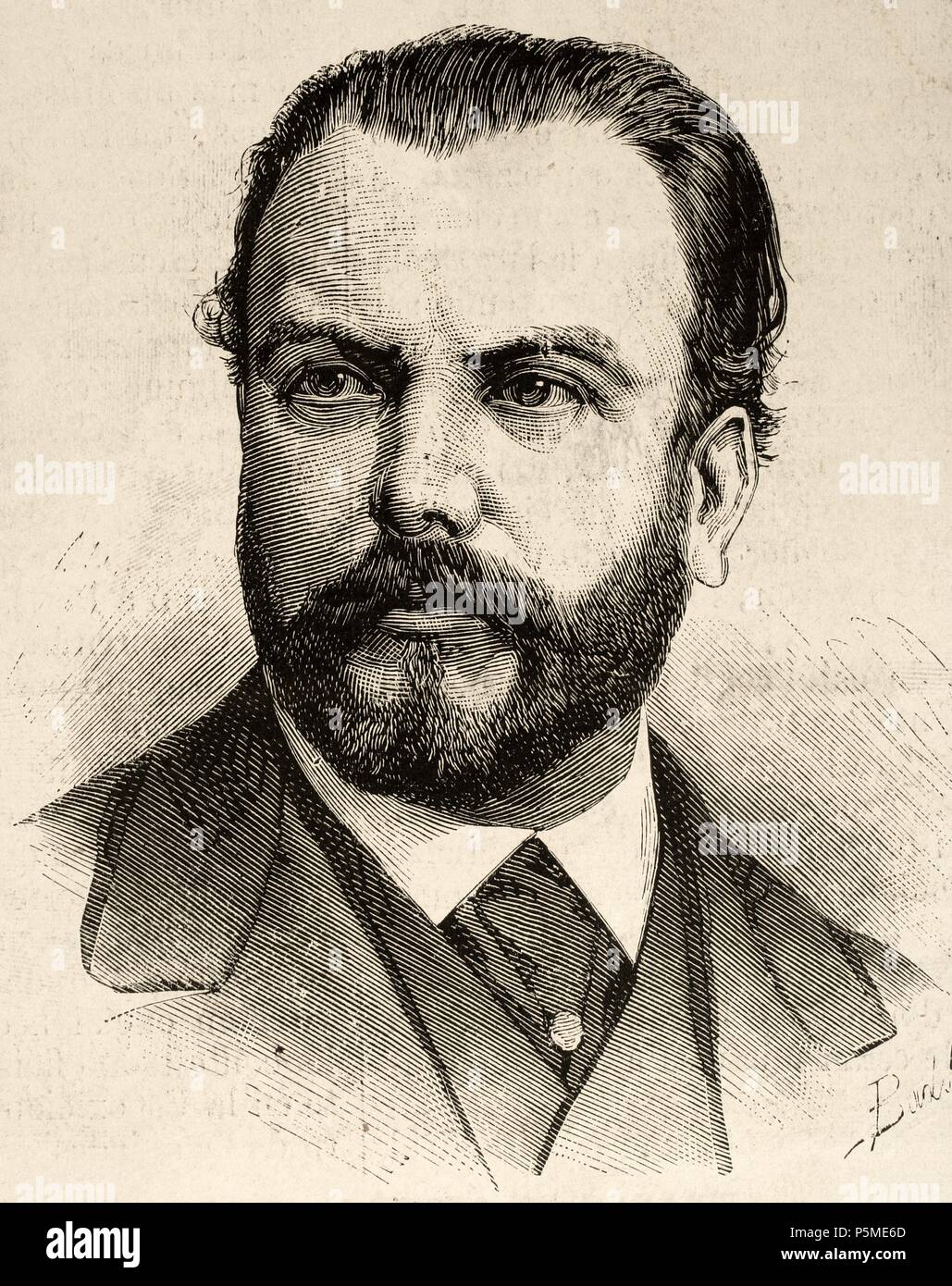 Salvador Albacete Albert (1827-1890). Spanish politician. Engraving. Stock Photo