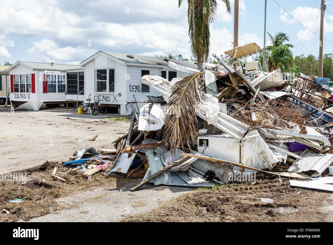 Everglades City Florida,after Hurricane Irma,houses homes residences