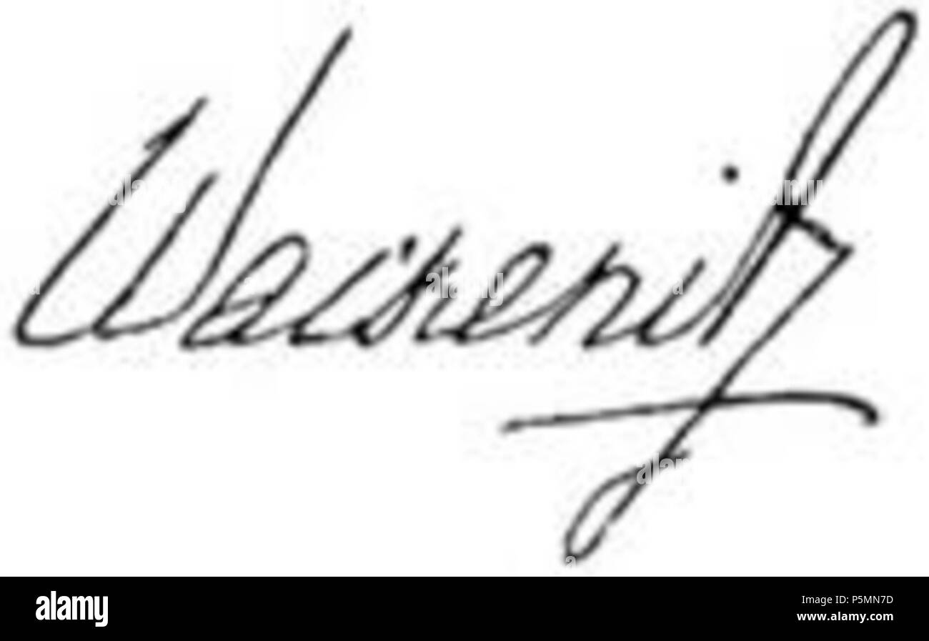 N/A. Signature of August Friedrich von Wackenitz (1726-1808), Dano-Norwegian General . 18th century. August Friedrich von Wackenitz (1726-1808) 149 August Friedrich von Wackenitz' signature Stock Photo