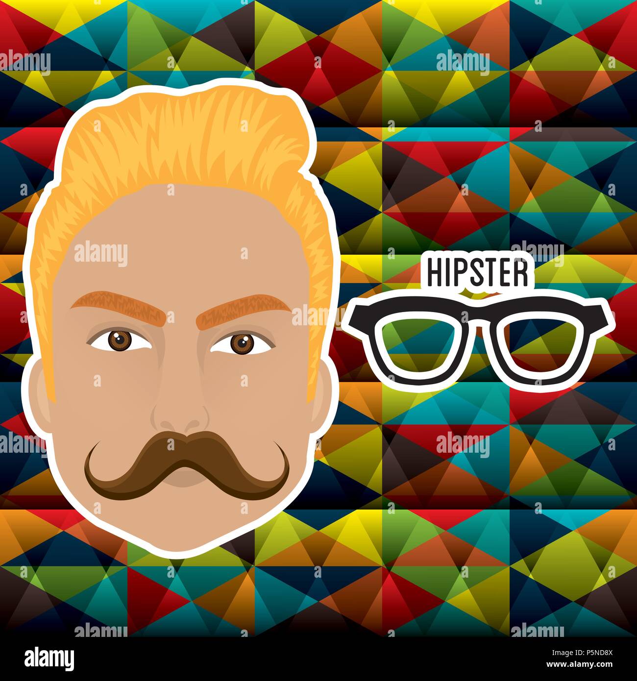 head man style hipster character Stock Vector Image & Art - Alamy