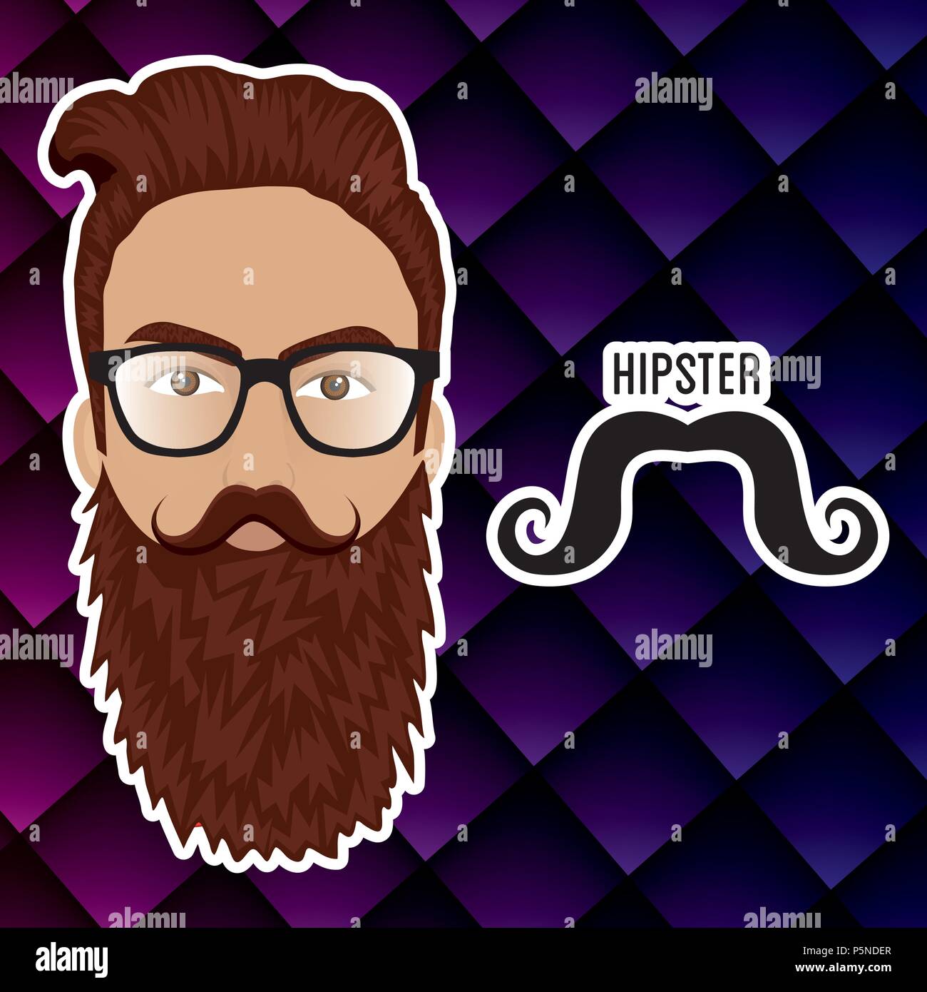 head man style hipster character Stock Vector Image & Art - Alamy