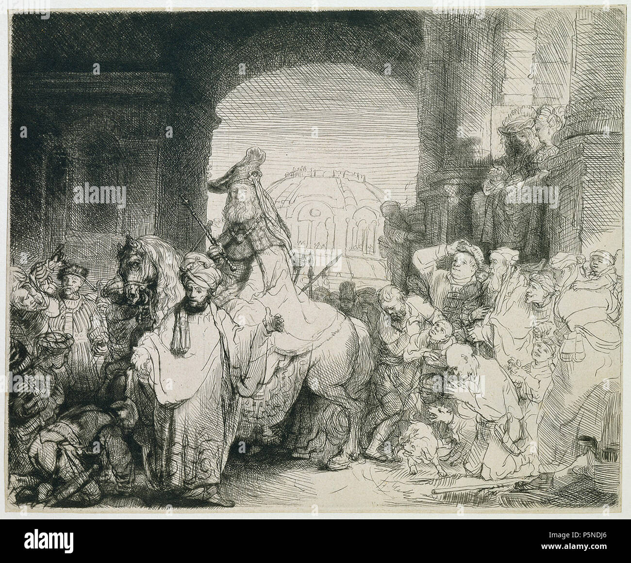 The Triumph of Mordechai  circa 1641. N/A 158 B040 Rembrandt Stock Photo
