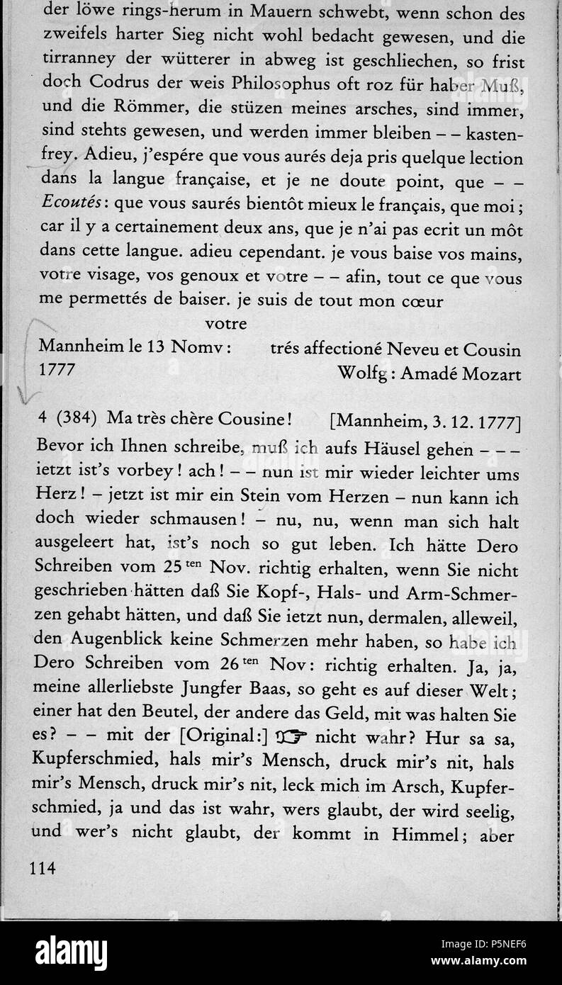 Mozarts Bäsle-Briefe. de: Dies ist ein Scan eines Buches. en: This ...