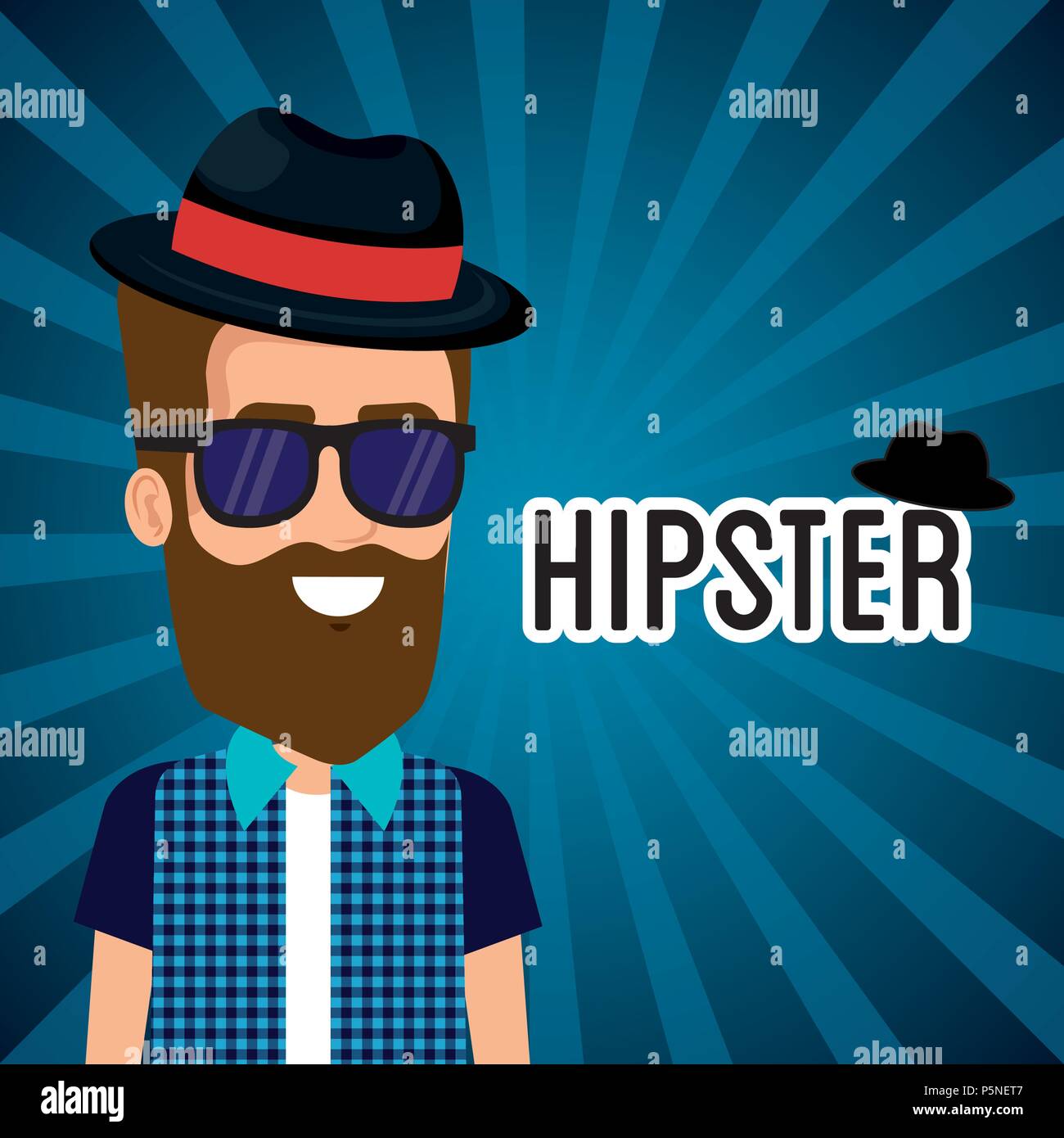 man style hipster character Stock Vector Image & Art - Alamy