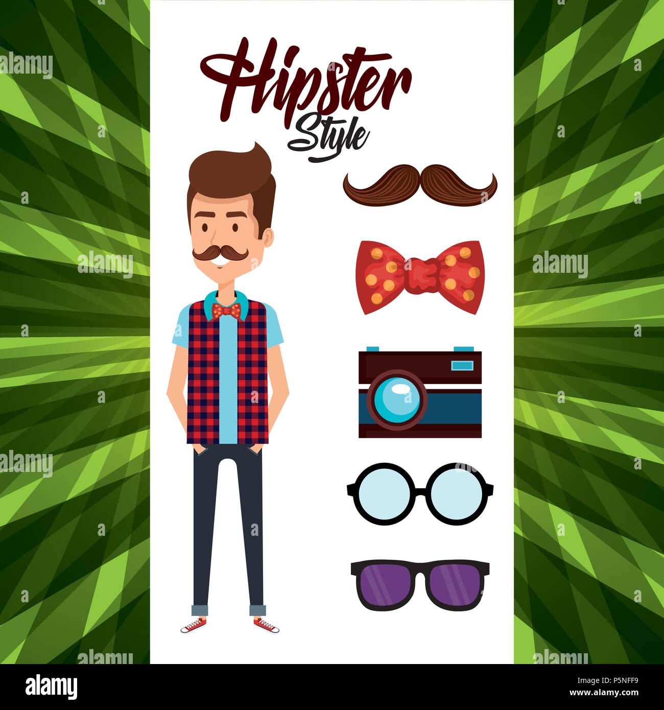 man style hipster character Stock Vector Image & Art - Alamy