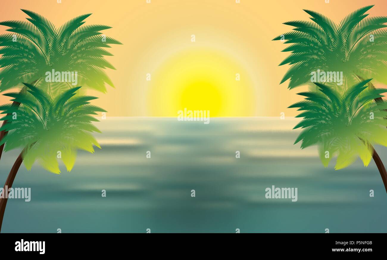 summer holidays beach scene Stock Vector Image & Art - Alamy