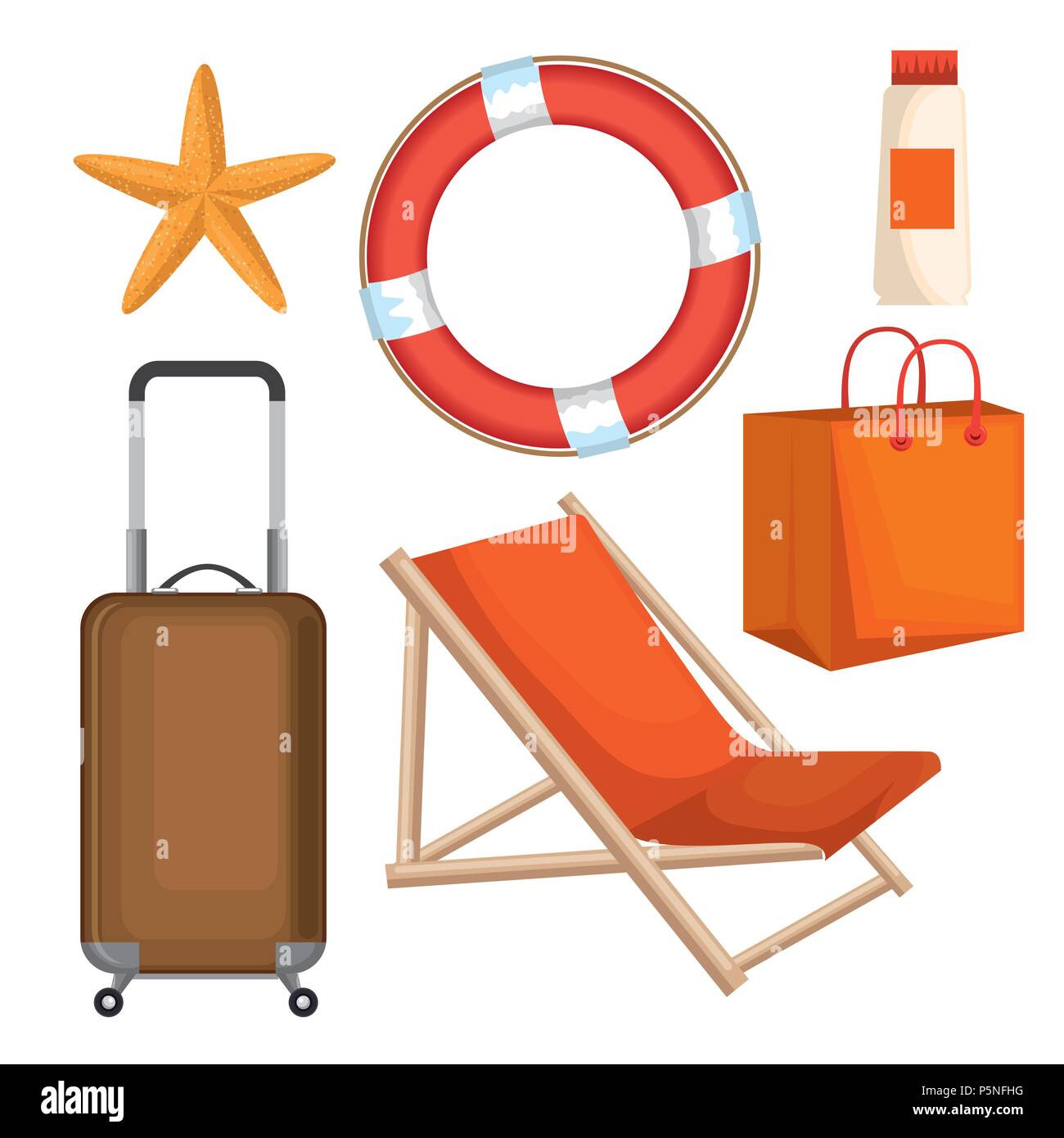 summer holidays set icons Stock Vector Image & Art Alamy