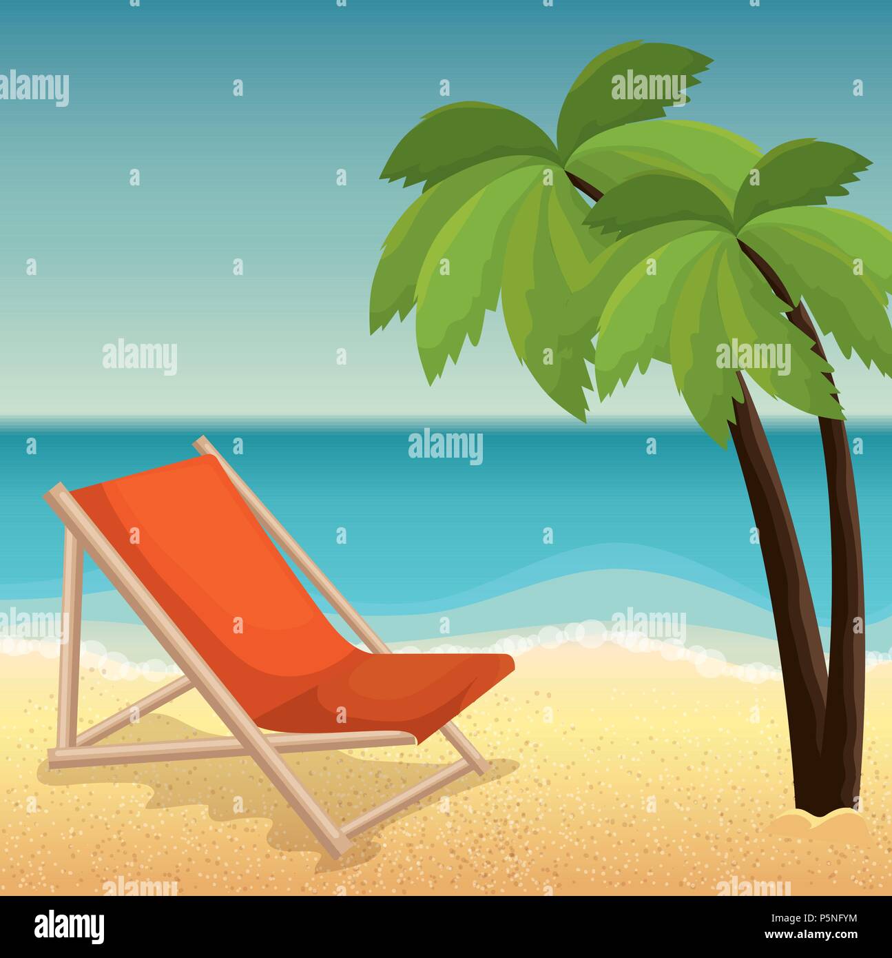 summer holidays beach scene Stock Vector Image & Art - Alamy