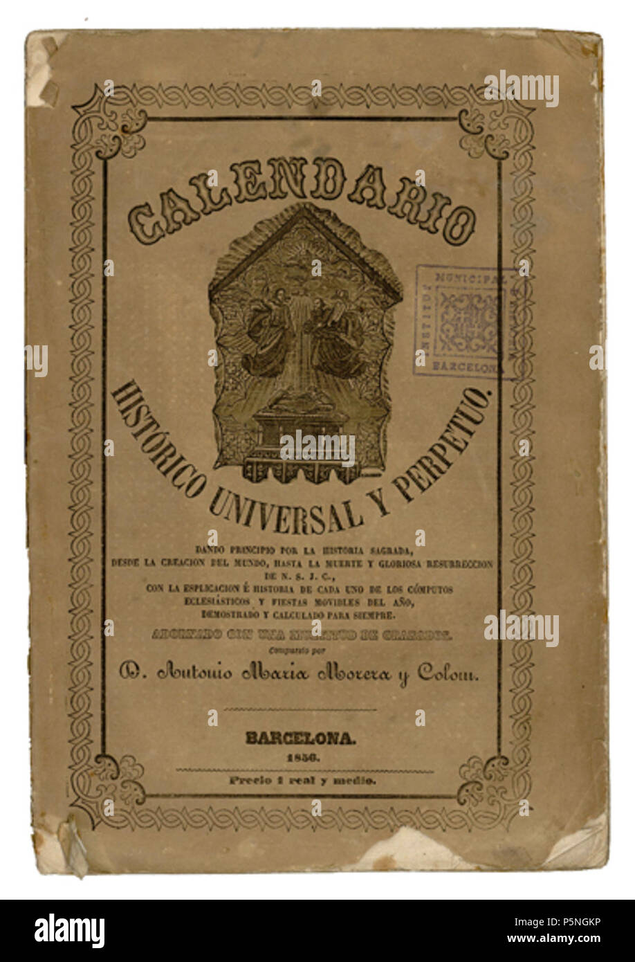 1856 Calendario Universal Y Perpetuo Stock Photo Alamy perpetuo calendario universal