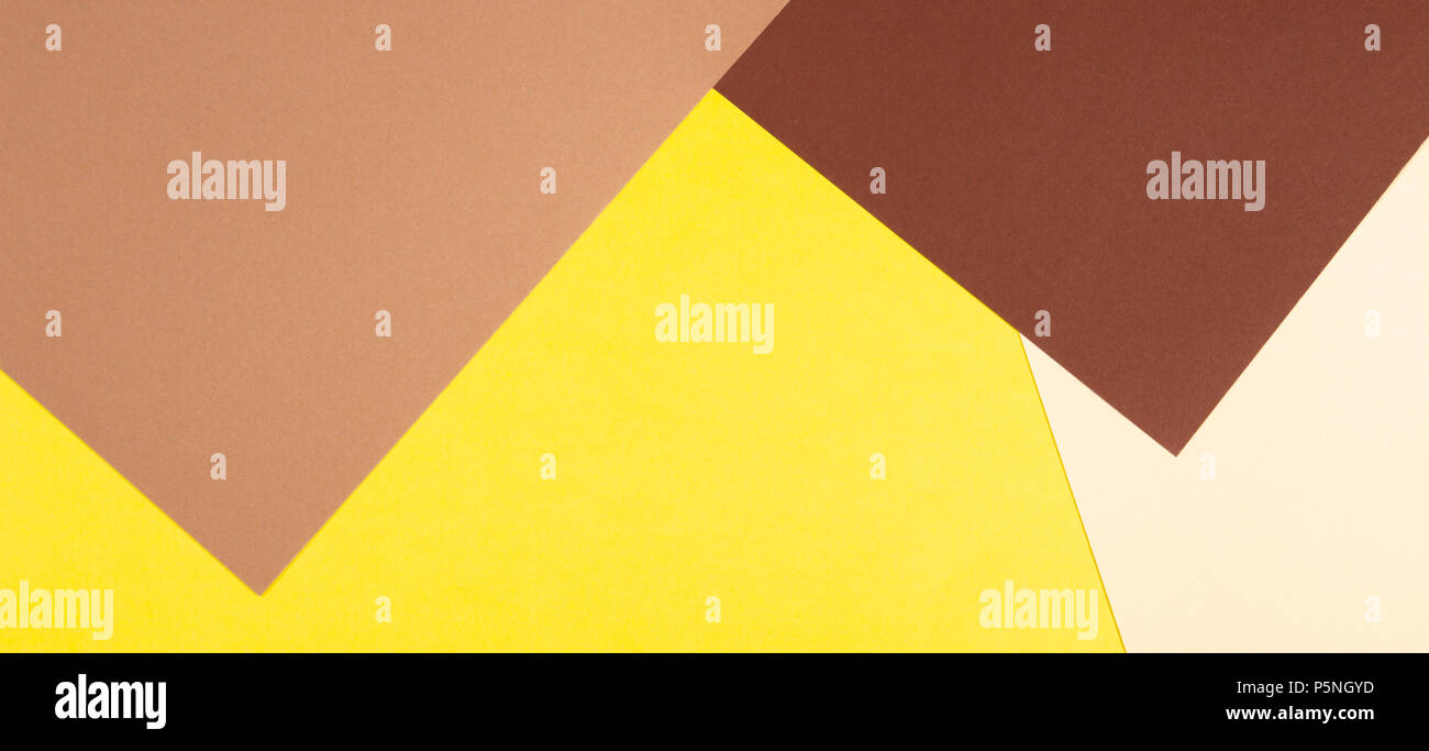 Color Papers Geometry Composition Banner Background With Brown