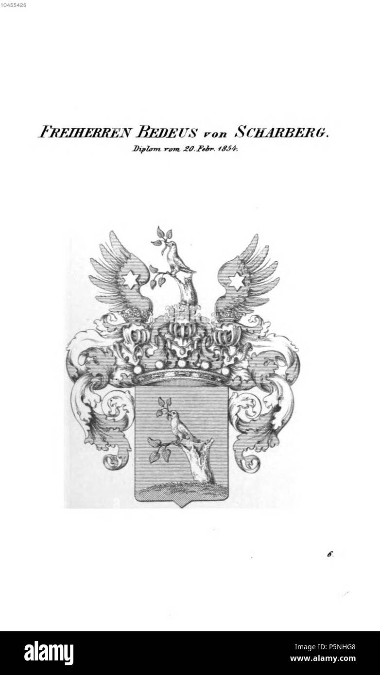 N/A. Wappen Bedeus von Scharberg - Tyroff AT.jpg . between 1831 and 1868. Unknown 180 Bedeus von Scharberg - Tyroff AT Stock Photo