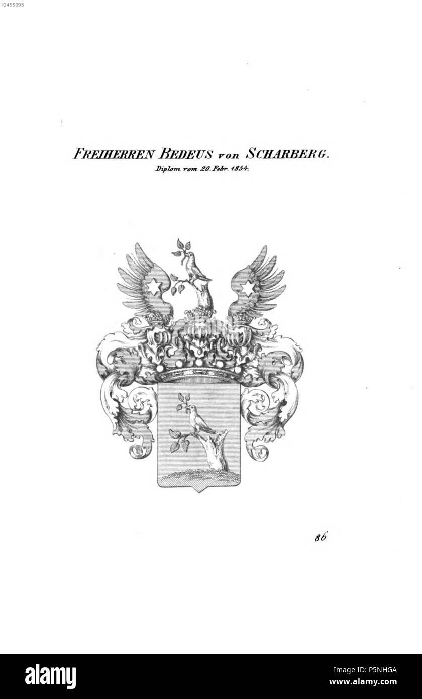 N/A. Wappen Bedeus von Scharberg - Tyroff HA.jpg . between 1846 and 1865. Unknown 180 Bedeus von Scharberg - Tyroff HA Stock Photo
