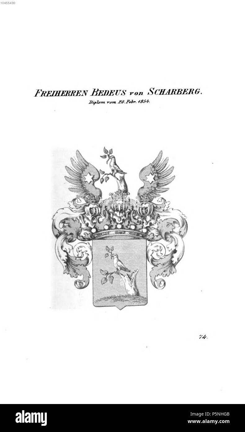 N/A. Wappen Bedeus von Scharberg 2 - Tyroff AT.jpg . between 1831 and 1868. Unknown 180 Bedeus von Scharberg 2 - Tyroff AT Stock Photo