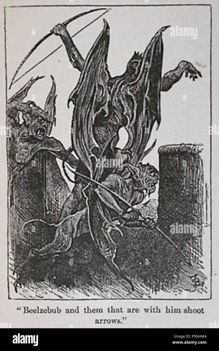 N A English Beelzebub And Them That Are With Him Shoot Arrows An Illustration From The Henry Altemus Edition Of The Pilgrim S Progress By John Bunyan Published In 1678 Illustrations By Fred Barnard