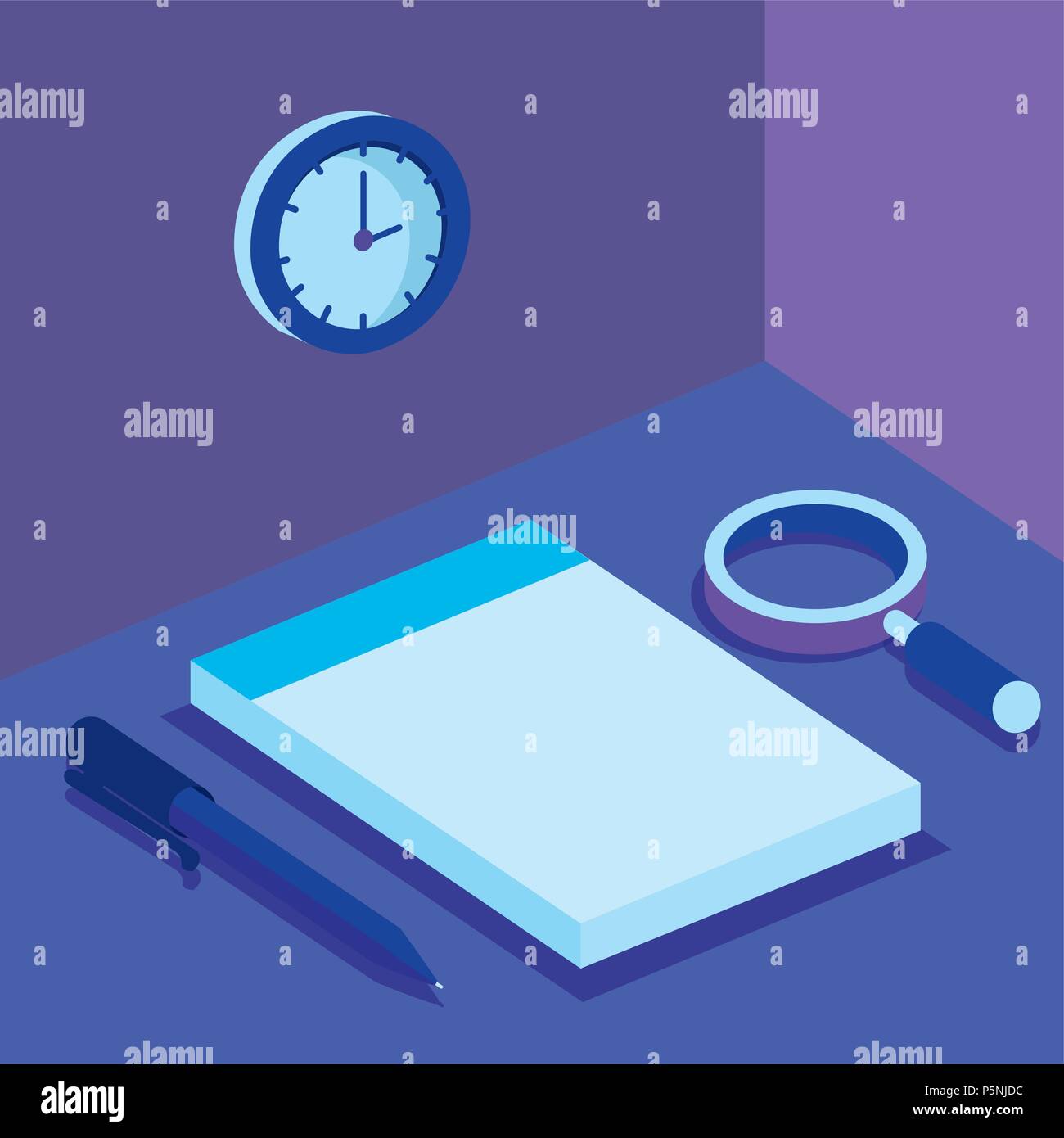 digital technology isometrics icons Stock Vector