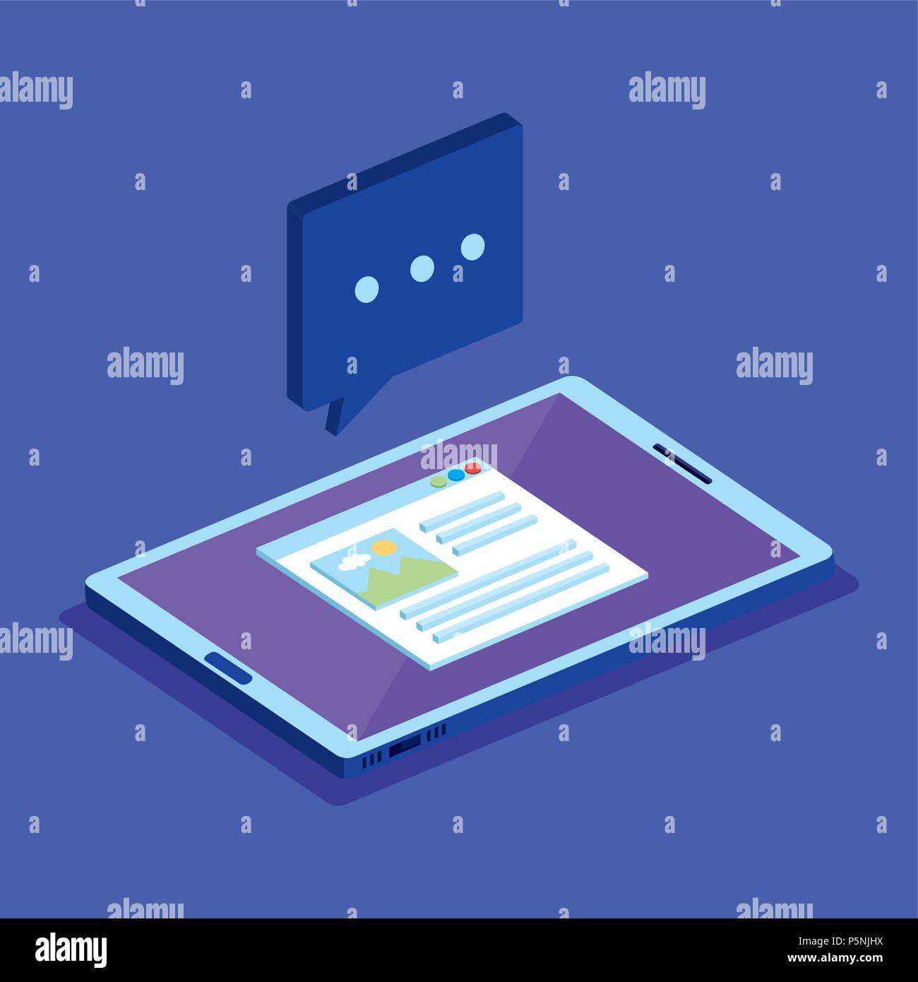 tablet device isometric icon Stock Vector Image & Art - Alamy