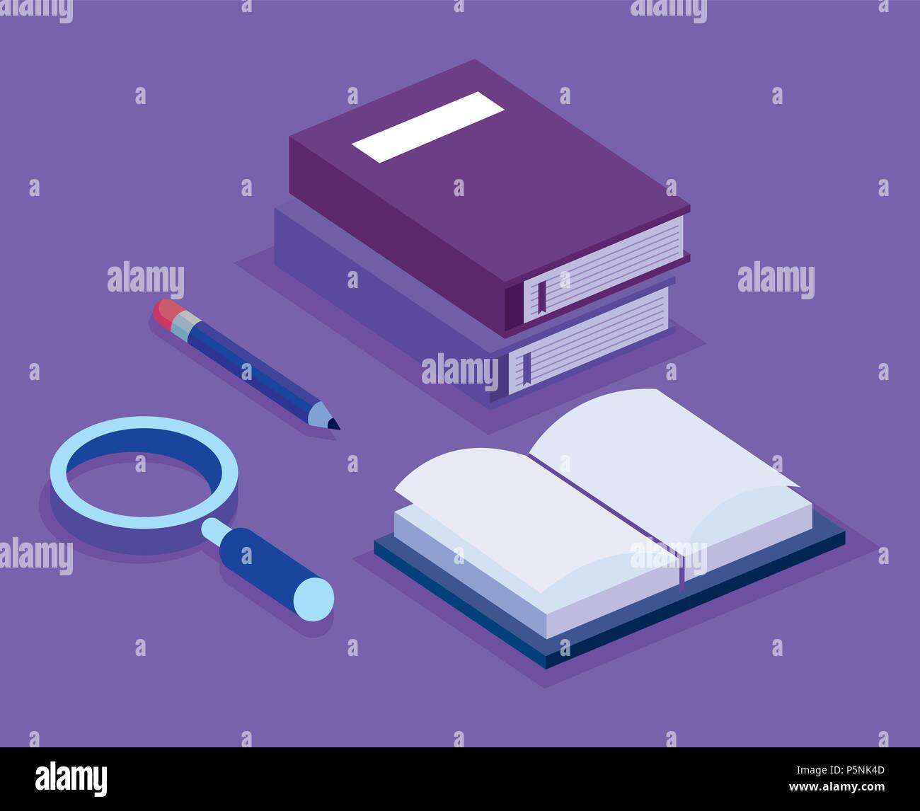 education set isometric icons Stock Vector Image & Art - Alamy