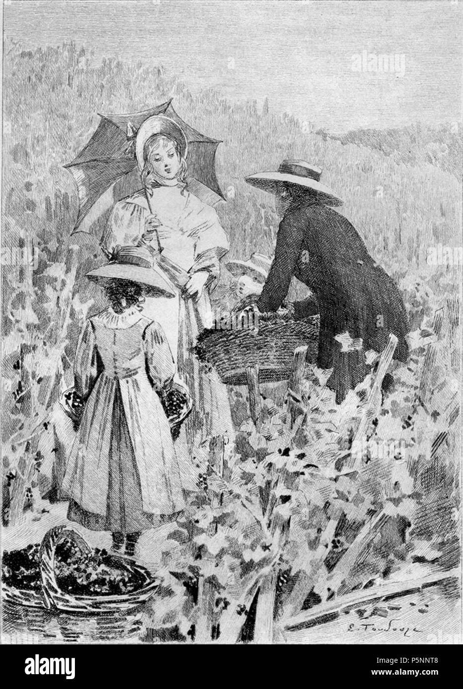 N/A. Illustration of Honoré de Balzac's The Lily of the Valley (1836