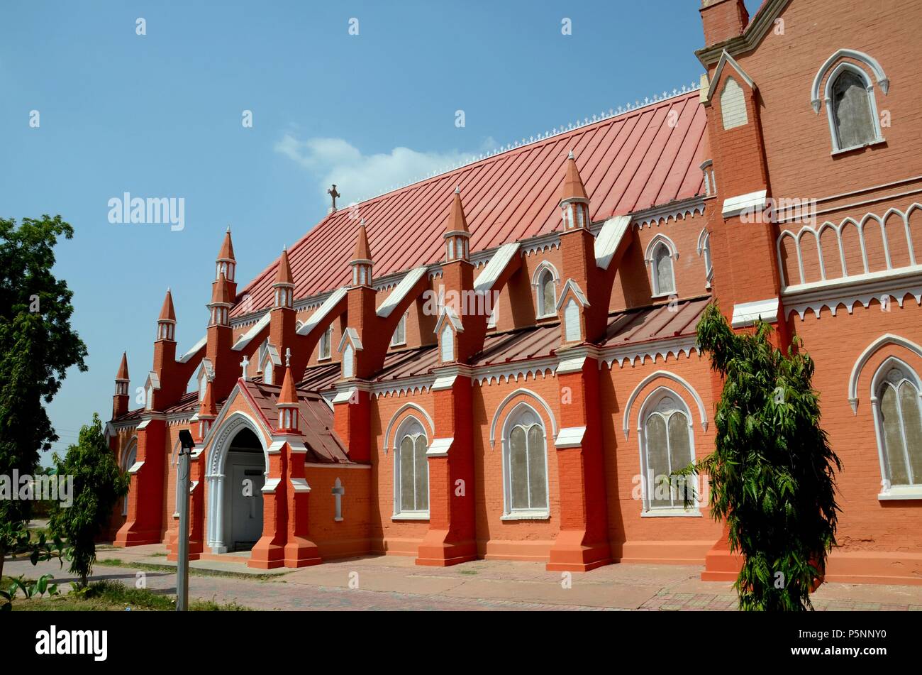 View of renovated St Mary the Virgin Church Cathedral Multan Pakistan Stock Photo