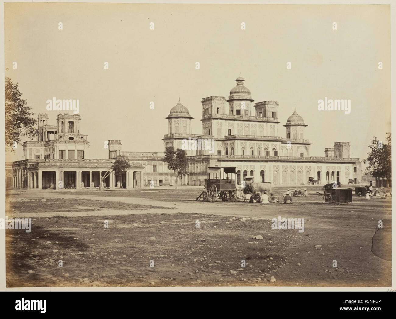 N/A. English: Bara Chattar Manzil and Farhat Bakhsh in Lucknow - view from the south . 1862. Charles Shepherd and Arthur Robertson 169 Bara Chattar Manzil and Farhat Bakhsh - view from the south - Lucknow in 1862 Stock Photo