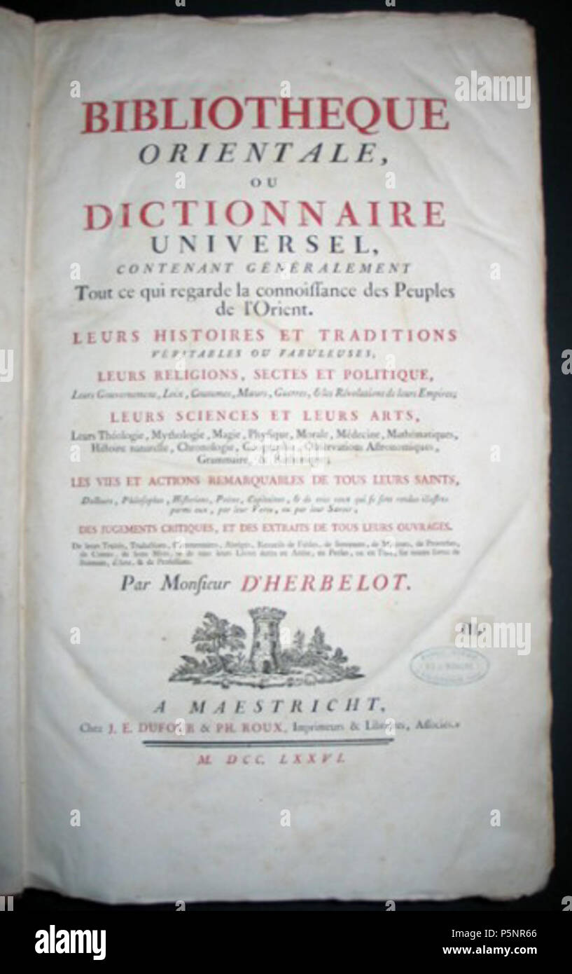 173 Barthelemy D Herbelot De Molainville 01 Stock Photo 210076894