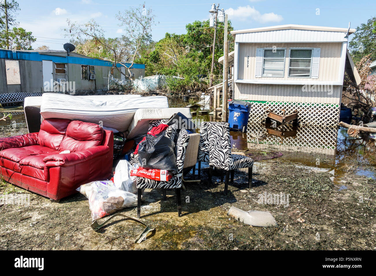 Bonita Springs Florida after Hurricane Irma storm rain damage
