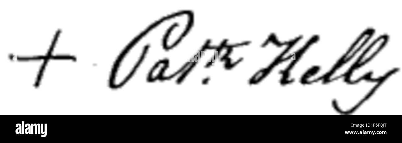 206 Bishop Patrick Kelly signature Stock Photo