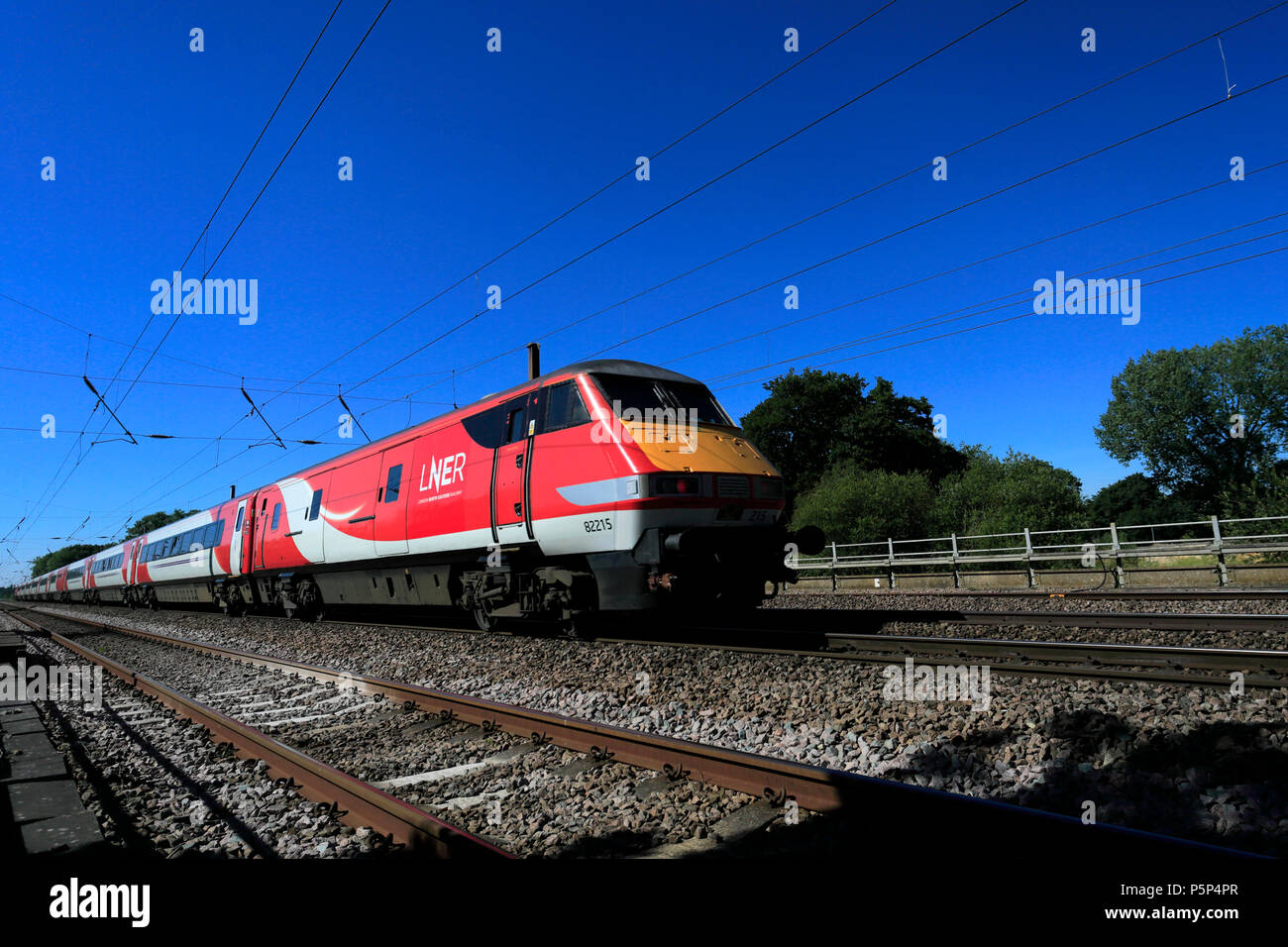 LNER train 82215, London and North Eastern Railway, East Coast Main Line Railway, Peterborough, Cambridgeshire, England, UK LNER took over the East Co Stock Photo