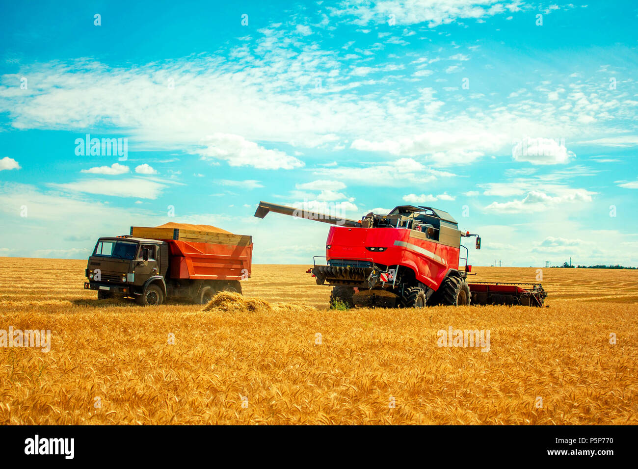 Crop Pouring Chute in Agricultural Machine Stock Image - Image of