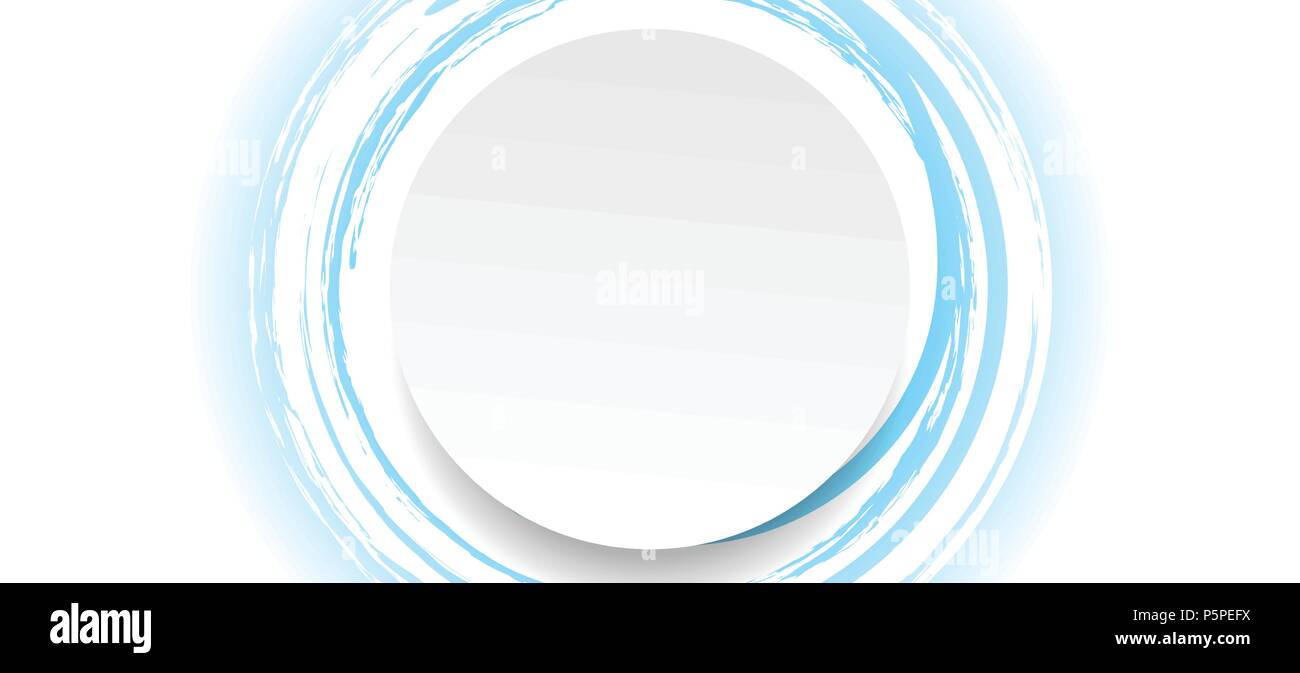 White And Blue Grunge Circle Frame Label Background Corporate
