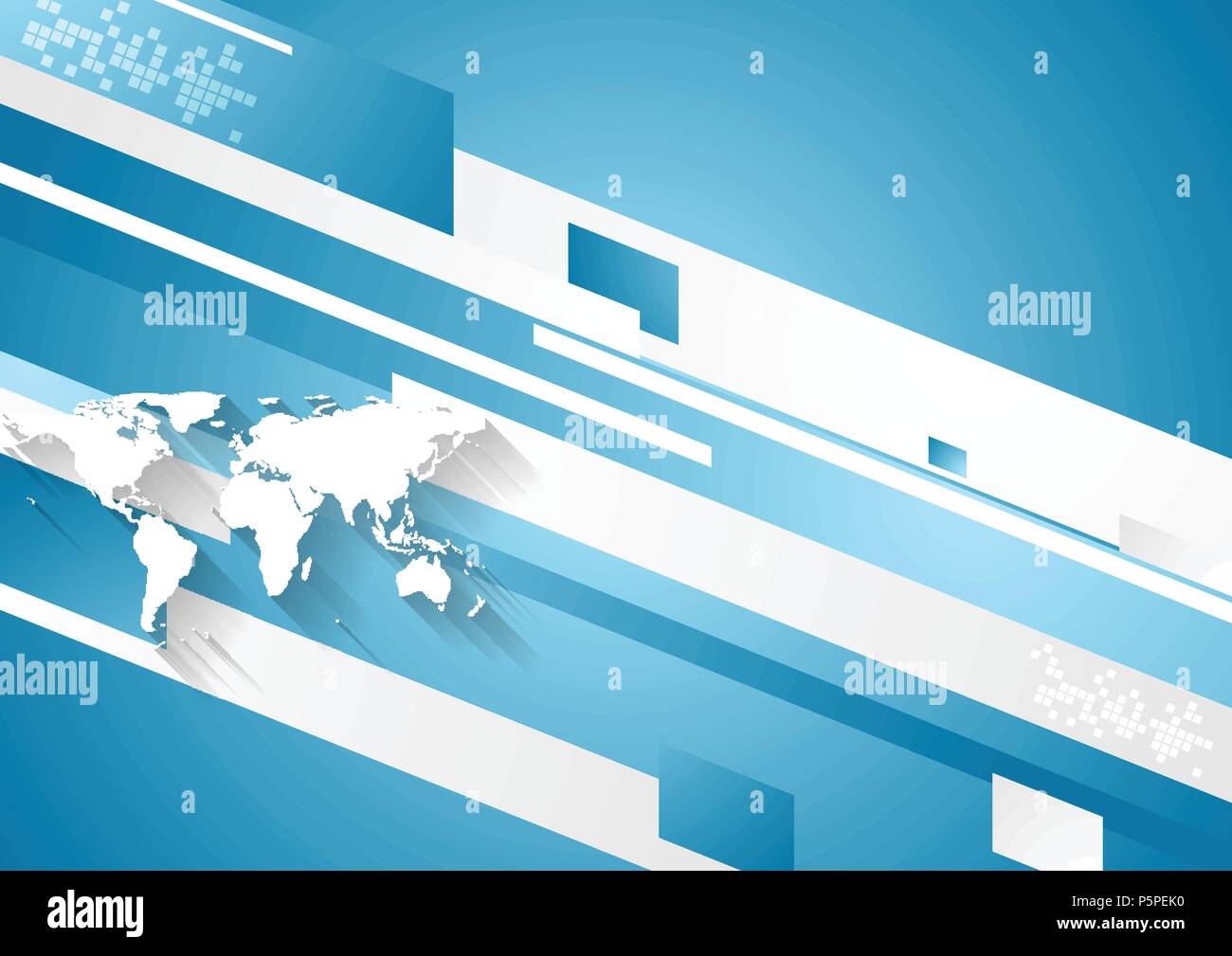 Digital technology geometric corporate blue background. Vector abstract ...