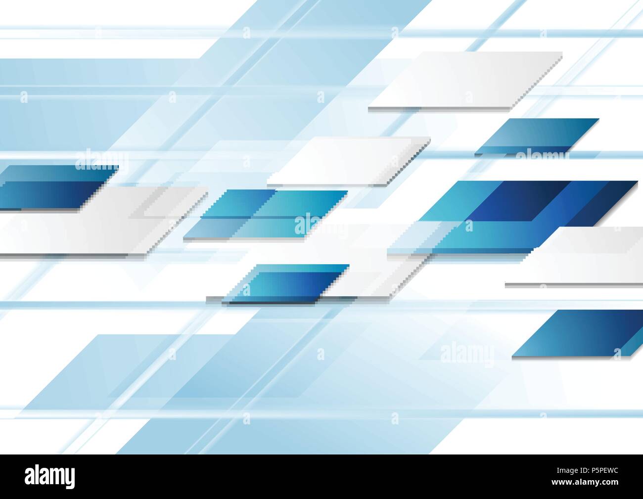 Bright blue abstract tech corporate background. Vector geometric modern ...